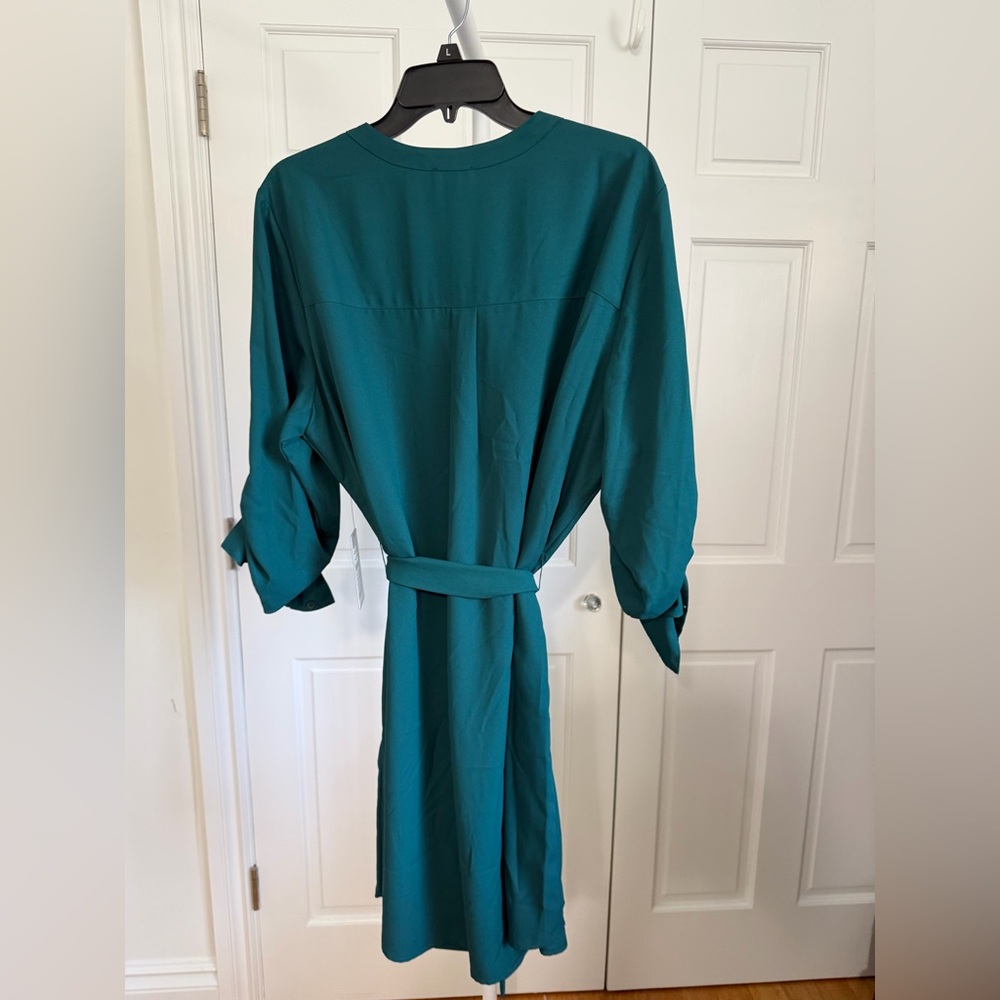 NWT Express Emerald Green Shirt Dress Size XL - Picture 4 of 4